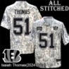 Camo Embroidered Isaiah Thomas Cincinnati Bengals #51 Stitched Jersey