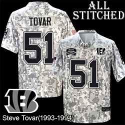 Camo Embroidered Steve Tovar Cincinnati Bengals #51 Stitched Jersey