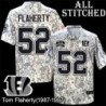 Camo Embroidered Tom Flaherty Cincinnati Bengals #52 Stitched Jersey