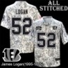 Camo Embroidered James Logan Cincinnati Bengals #52 Stitched Jersey