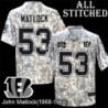 Camo Embroidered John Matlock Cincinnati Bengals #53 Stitched Jersey
