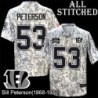 Camo Embroidered Bill Peterson Cincinnati Bengals #53 Stitched Jersey