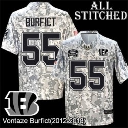 Camo Embroidered Vontaze Burfict Cincinnati Bengals #55 Stitched Jersey