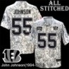 Camo Embroidered John Johnson Cincinnati Bengals #55 Stitched Jersey