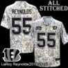 Camo Embroidered LaRoy Reynolds Cincinnati Bengals #55 Stitched Jersey