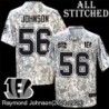 Camo Embroidered Raymond Johnson Cincinnati Bengals #56 Stitched Jersey