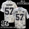 Camo Embroidered Ed Harmon Cincinnati Bengals #57 Stitched Jersey