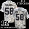 Camo Embroidered Rey Maualuga Cincinnati Bengals #58 Stitched Jersey