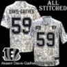 Camo Embroidered Akeem Davis-Gaither Cincinnati Bengals #59 Stitched Jersey
