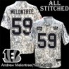 Camo Embroidered Andrew Melontree Cincinnati Bengals #59 Stitched Jersey