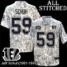 Camo Embroidered Jeff Schuh Cincinnati Bengals #59 Stitched Jersey