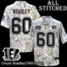Camo Embroidered Chuck Bradley Cincinnati Bengals #60 Stitched Jersey