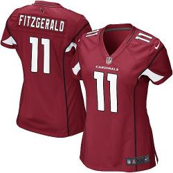 FITZGERALD Arizona #11 Womens Football Jersey - Larry Fitzgerald Womens Football Jersey (Red)_Free Shipping
