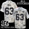 Camo Embroidered Trey Hill Cincinnati Bengals #63 Stitched Jersey