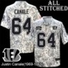 Camo Embroidered Justin Canale Cincinnati Bengals #64 Stitched Jersey