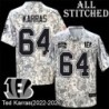 Camo Embroidered Ted Karras Cincinnati Bengals #64 Stitched Jersey