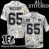 Camo Embroidered Wayne McClure Cincinnati Bengals #65 Stitched Jersey