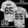 Camo Embroidered Maulty Moore Cincinnati Bengals #65 Stitched Jersey