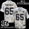 Camo Embroidered Dan Santucci Cincinnati Bengals #65 Stitched Jersey