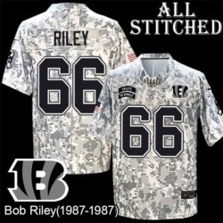 Camo Embroidered Bob Riley Cincinnati Bengals #66 Stitched Jersey