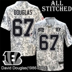 Camo Embroidered David Douglas Cincinnati Bengals #67 Stitched Jersey