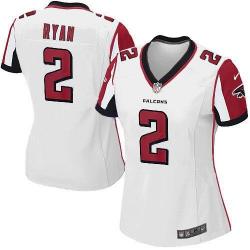 RYAN Atlanta #2 Womens Football Jersey - Matt Ryan Womens Football Jersey (White)_Free Shipping