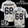 Camo Embroidered Dave Middendorf Cincinnati Bengals #68 Stitched Jersey