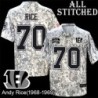 Camo Embroidered Andy Rice Cincinnati Bengals #70 Stitched Jersey