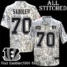 Camo Embroidered Rod Saddler Cincinnati Bengals #70 Stitched Jersey