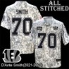 Camo Embroidered D'Ante Smith Cincinnati Bengals #70 Stitched Jersey