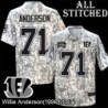 Camo Embroidered Willie Anderson Cincinnati Bengals #71 Stitched Jersey
