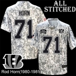 Camo Embroidered Rod Horn Cincinnati Bengals #71 Stitched Jersey