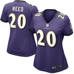 REED Baltimore #20 Womens Football Jersey - Ed Reed Womens Football Jersey (Purple)_Free Shipping