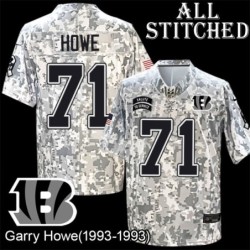 Camo Embroidered Garry Howe Cincinnati Bengals #71 Stitched Jersey