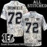 Camo Embroidered Scott Brumfield Cincinnati Bengals #72 Stitched Jersey