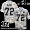 Camo Embroidered Domenique Davis Cincinnati Bengals #72 Stitched Jersey