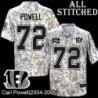 Camo Embroidered Carl Powell Cincinnati Bengals #72 Stitched Jersey