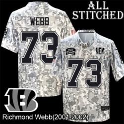 Camo Embroidered Richmond Webb Cincinnati Bengals #73 Stitched Jersey