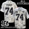 Camo Embroidered Jake Fisher Cincinnati Bengals #74 Stitched Jersey
