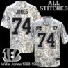 Camo Embroidered Willie Jones Cincinnati Bengals #74 Stitched Jersey