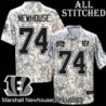 Camo Embroidered Marshall Newhouse Cincinnati Bengals #74 Stitched Jersey