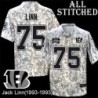 Camo Embroidered Jack Linn Cincinnati Bengals #75 Stitched Jersey