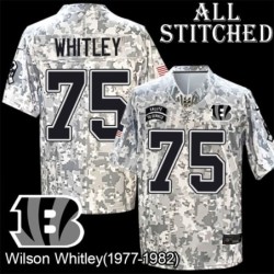 Camo Embroidered Wilson Whitley Cincinnati Bengals #75 Stitched Jersey