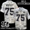Camo Embroidered Wilson Whitley Cincinnati Bengals #75 Stitched Jersey