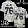 Camo Embroidered Glen Collins Cincinnati Bengals #76 Stitched Jersey