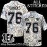 Camo Embroidered Mike Daniels Cincinnati Bengals #76 Stitched Jersey