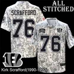 Camo Embroidered Kirk Scrafford Cincinnati Bengals #76 Stitched Jersey