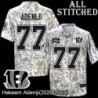 Camo Embroidered Hakeem Adeniji Cincinnati Bengals #77 Stitched Jersey