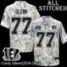 Camo Embroidered Cordy Glenn Cincinnati Bengals #77 Stitched Jersey