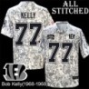 Camo Embroidered Bob Kelly Cincinnati Bengals #77 Stitched Jersey